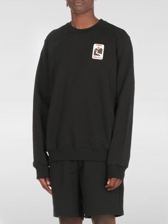 25FW 카사블랑카 긴팔 티셔츠 MPF25JTP293 01 Black