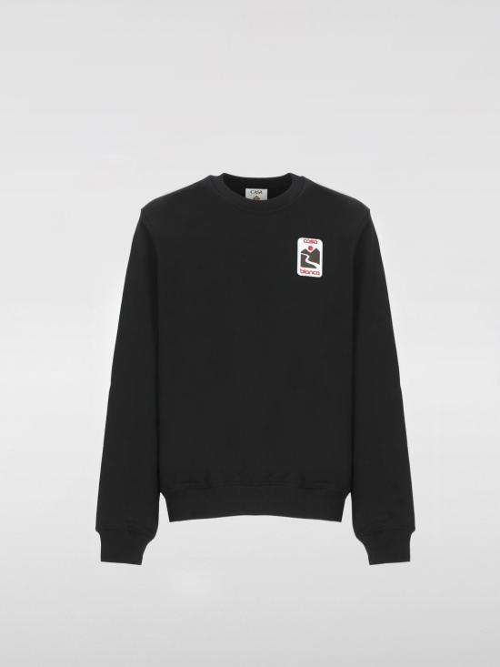 25FW 카사블랑카 긴팔 티셔츠 MPF25JTP293 01 Black - CASABLANCA