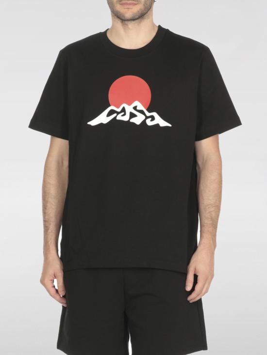 25FW 카사블랑카 반팔 티셔츠 MPF25JTS001 02 Black