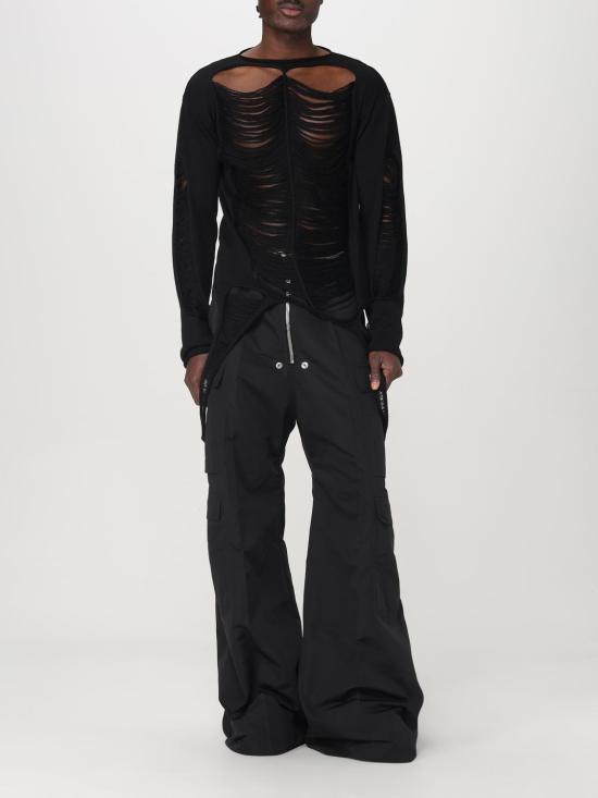 25FW 릭 오웬스 스웨터 RR01E5671KGRIDM 09 Black - RICK OWENS