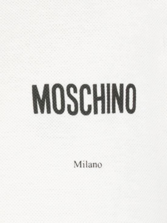 25FW 모스키노 폴로 티셔츠 16015242 1001 White - MOSCHINO