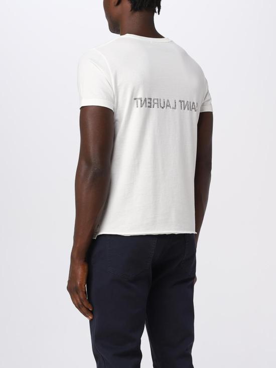 25FW 생로랑 리버스 티셔츠 663278Y37AW 9744 Natural - SAINT LAURENT