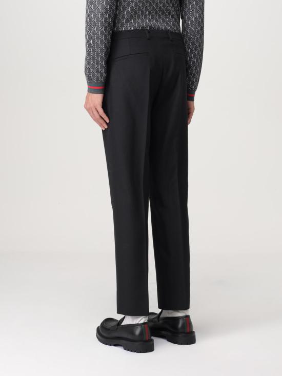 25FW 구찌 울 블렌드 트윌 트라우저 791156ZAMII 1000 Black - GUCCI