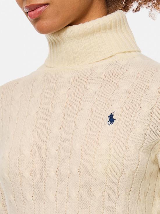 25FW 폴로 랄프로렌 울 캐시미어 케이블 니트 터틀넥 211888686 012 Cream - POLO RALPH LAUREN