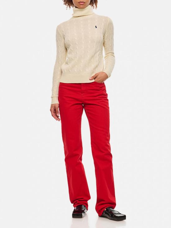 25FW 폴로 랄프로렌 울 캐시미어 케이블 니트 터틀넥 211888686 012 Cream - POLO RALPH LAUREN