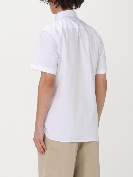 25FW 버버리 슬림핏 스트레치 코튼 셔츠 8079594 White - BURBERRY