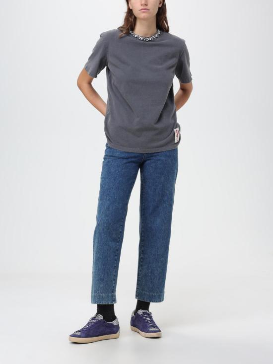 25FW 골든구스 반팔 티셔츠 GWP01220P00067060318 Black - GOLDEN GOOSE