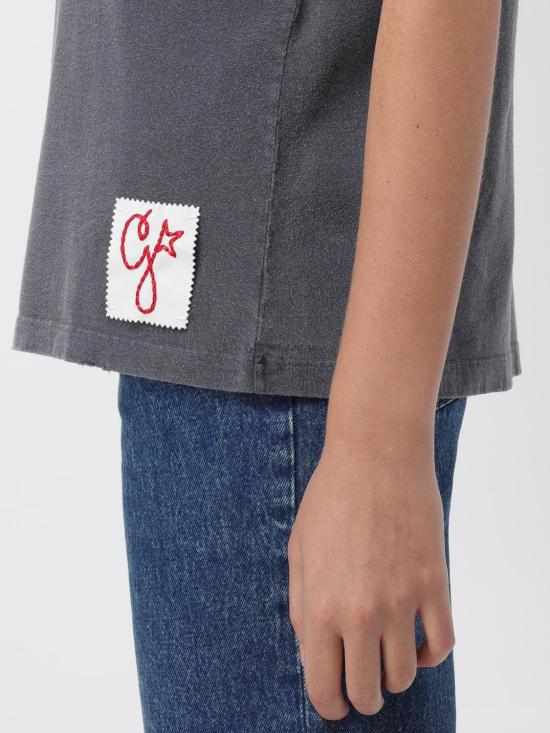 25FW 골든구스 반팔 티셔츠 GWP01220P00067060318 Black - GOLDEN GOOSE