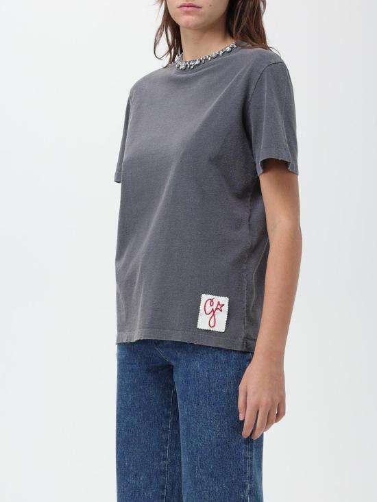 25FW 골든구스 반팔 티셔츠 GWP01220P00067060318 Black - GOLDEN GOOSE