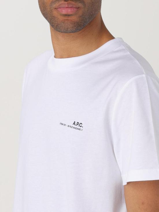 25FW 아페쎄 반팔 티셔츠 COHBOM26404 TAG White - A.P.C.