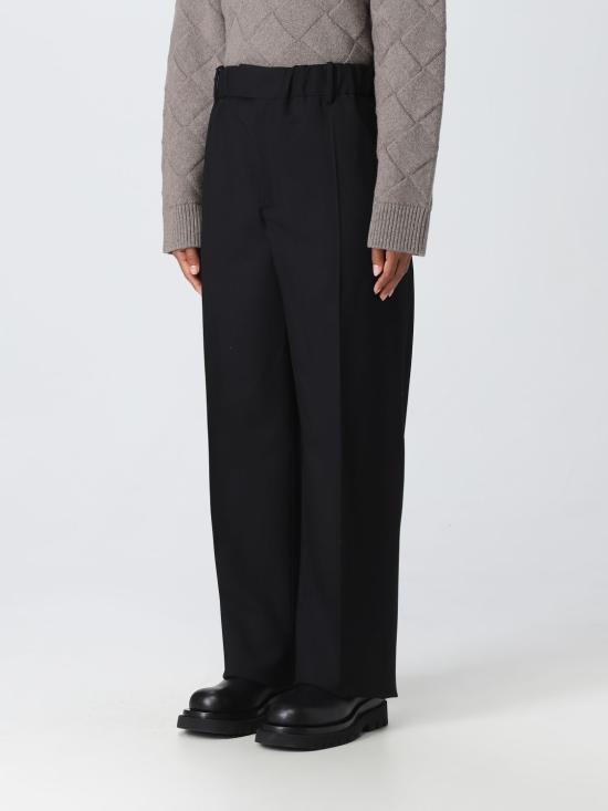 25FW 보테가베네타 스트레이트 팬츠 743610V25W0 1000 Black - BOTTEGA VENETA