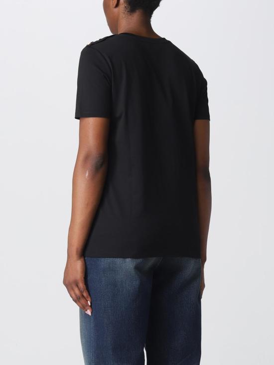 25FW 발망 반팔 티셔츠 BF1EF005BB02 EAB Black - BALMAIN