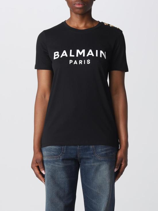 25FW 발망 반팔 티셔츠 BF1EF005BB02 EAB Black