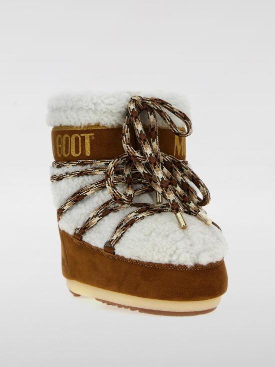 25FW 문부츠 아이콘 나일론 로우 부츠 80D1409580 MA03 Brown - MOON BOOT