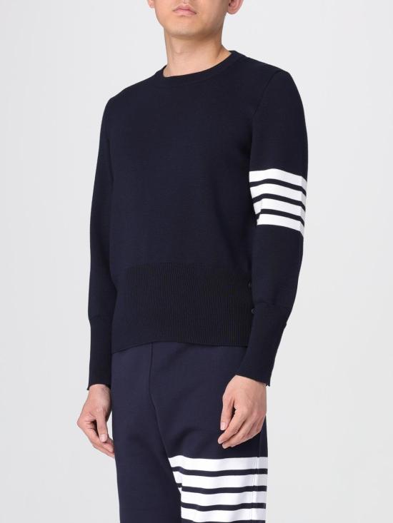 25FW 톰브라운 스웨터 MKA189A00014 415 Blue - THOM BROWNE