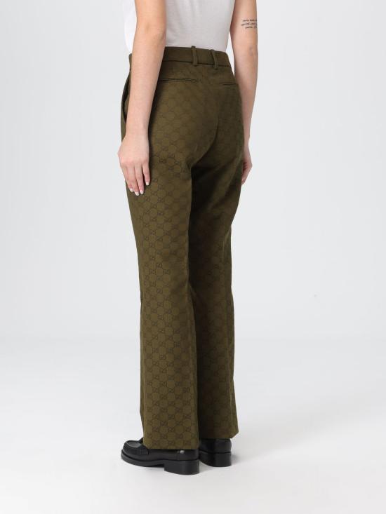 25FW 구찌 캔버스 팬츠 캔버스  837435Z7ADE 3602 Green - GUCCI