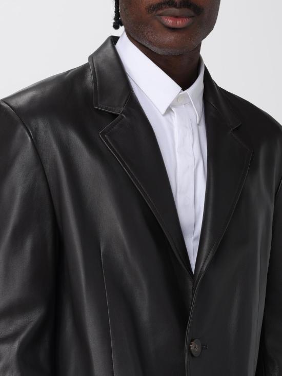 25FW 엠포리오 아르마니 가죽 자켓 EM003530AF19253 U8137 Dark - EMPORIO ARMANI