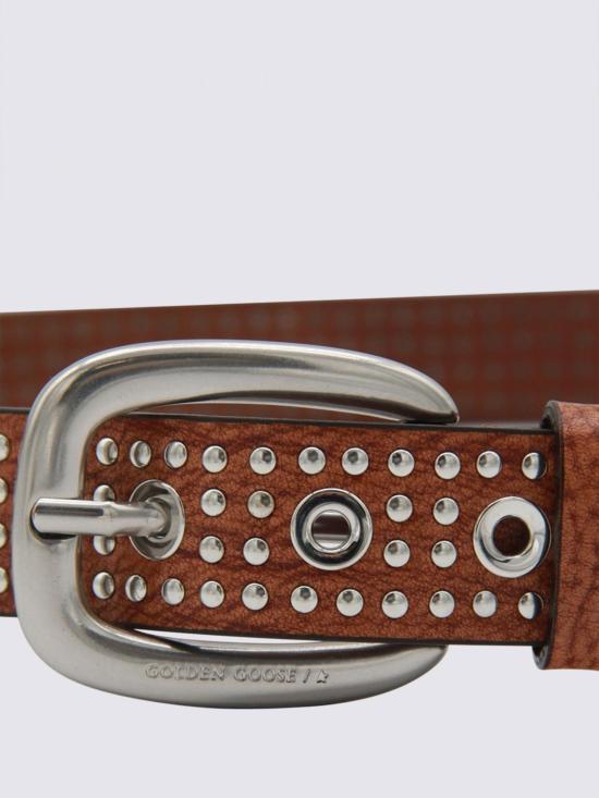 25FW 골든구스 가죽 벨트 GMA00775A00013055312 Brown - GOLDEN GOOSE