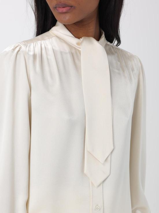 25FW 생로랑 블라우스 650235Y001W 9601 White - SAINT LAURENT