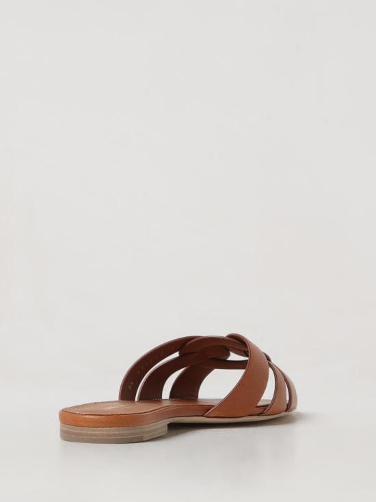 26SS 생로랑 스무스 레더 트리뷰트 플랫 뮬 571952BDA00 2206 Red - SAINT LAURENT