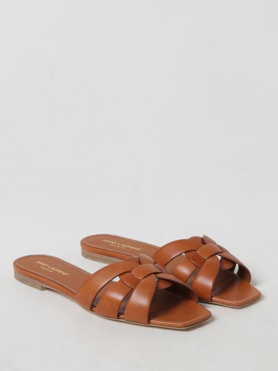 26SS 생로랑 스무스 레더 트리뷰트 플랫 뮬 571952BDA00 2206 Red - SAINT LAURENT