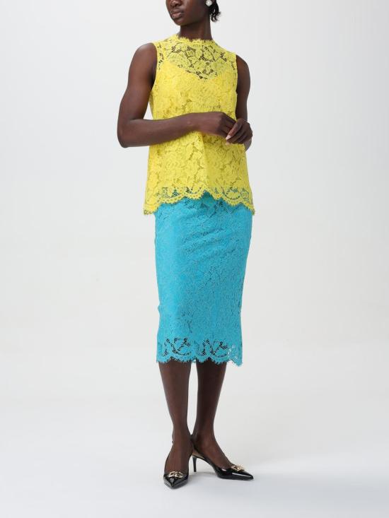 25FW 돌체앤가바나 민소매 티셔츠 F73G9THLM7L A3776 Yellow - DOLCE & GABBANA