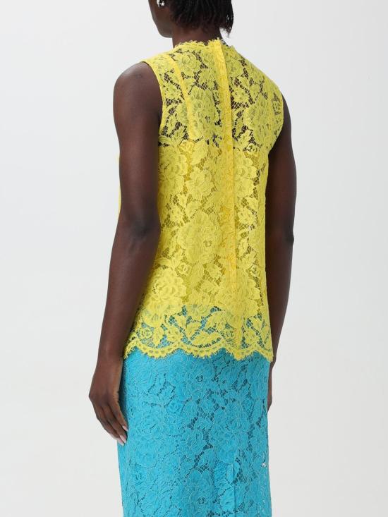 25FW 돌체앤가바나 민소매 티셔츠 F73G9THLM7L A3776 Yellow - DOLCE & GABBANA