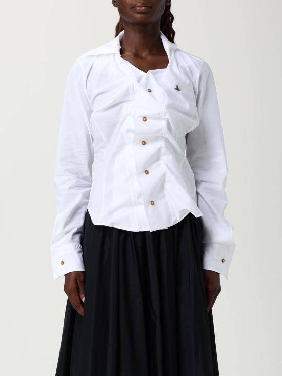 25FW 비비안웨스트우드 셔츠 1501000CW009Q A401 White