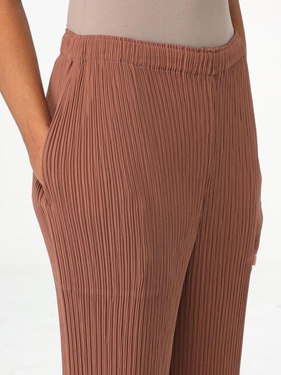 25FW 이세이 미야케 스트레이트 팬츠 IM48FF121 48 Brown - ISSEY MIYAKE