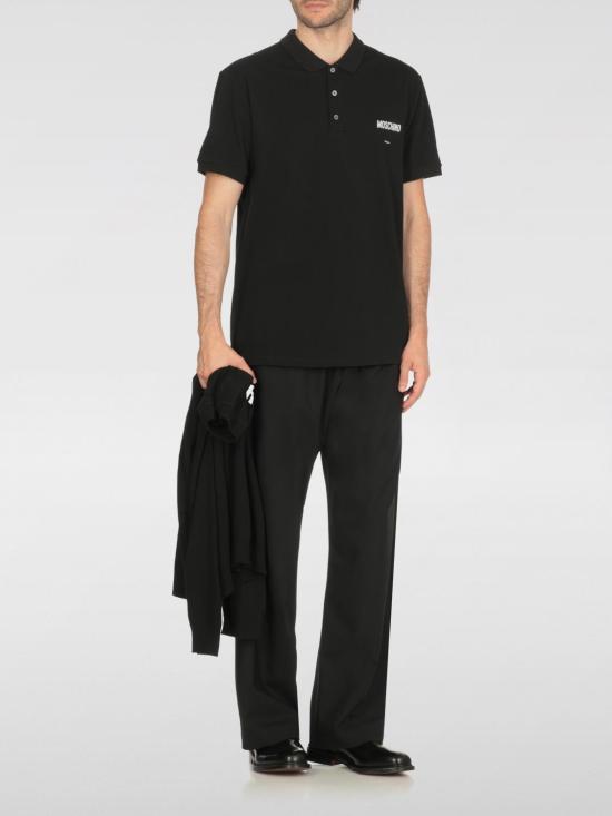 25FW 모스키노 폴로 티셔츠 16015242 1555 Black - MOSCHINO