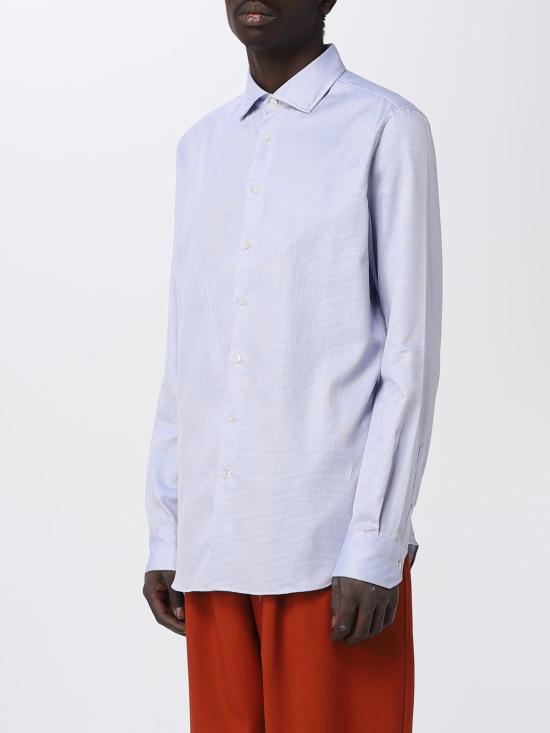 25FW 에트로 긴팔 셔츠 114513116 250 Gnawed Blue - ETRO