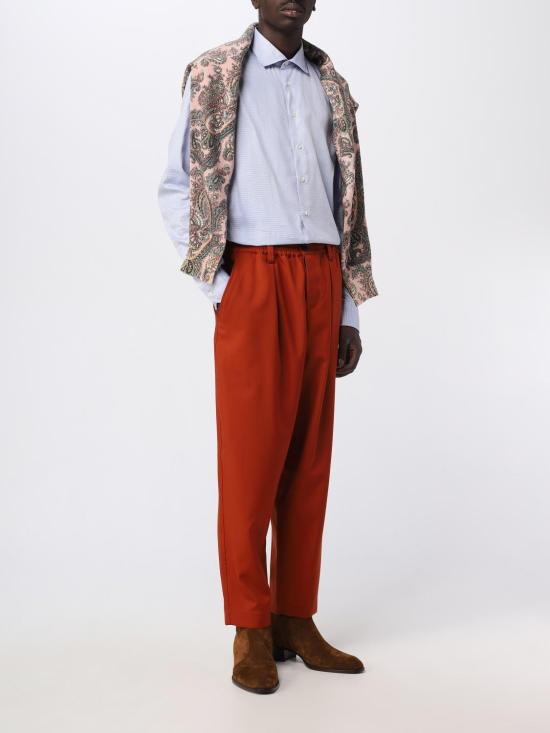 25FW 에트로 긴팔 셔츠 114513116 250 Gnawed Blue - ETRO