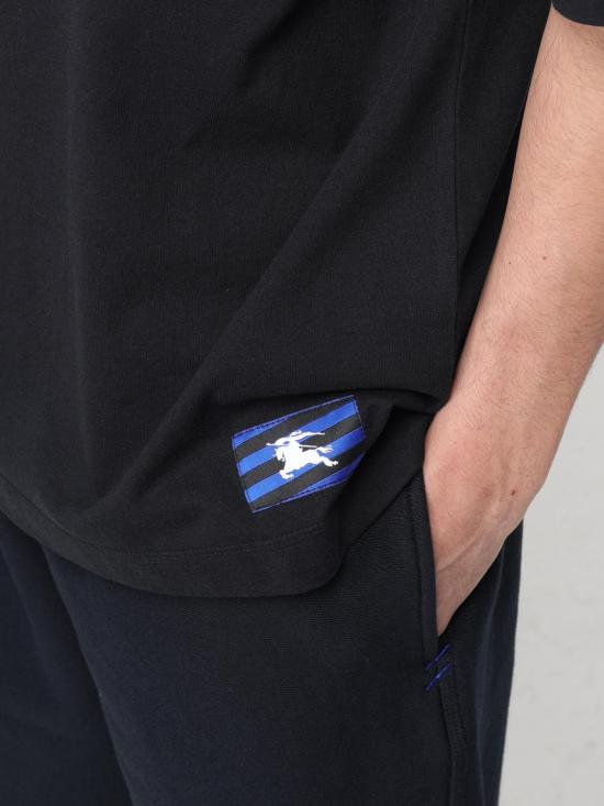 25FW 버버리 EKD 로고 패치 코튼 티셔츠 8080814 Black - BURBERRY