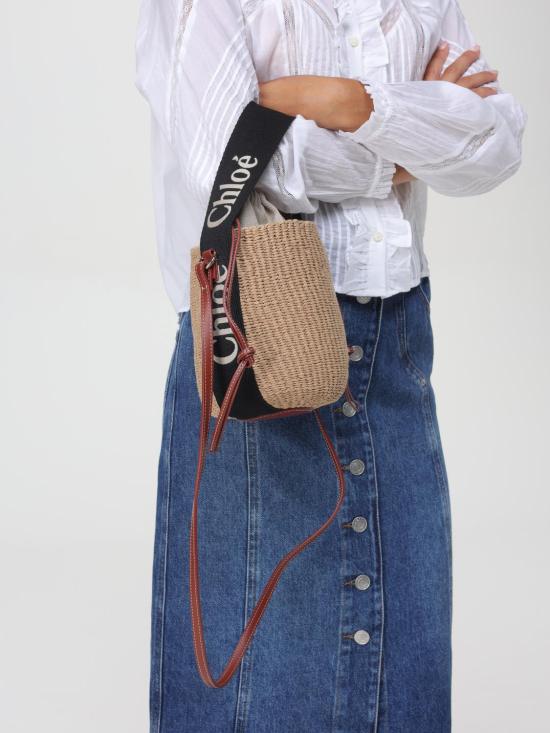 25FW 끌로에 우디 스몰 바스켓백 CHC23AS381L18 915 Beige - CHLOE
