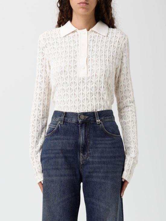 25FW 핑코 폴로 티셔츠 105977A2YI Z06 White