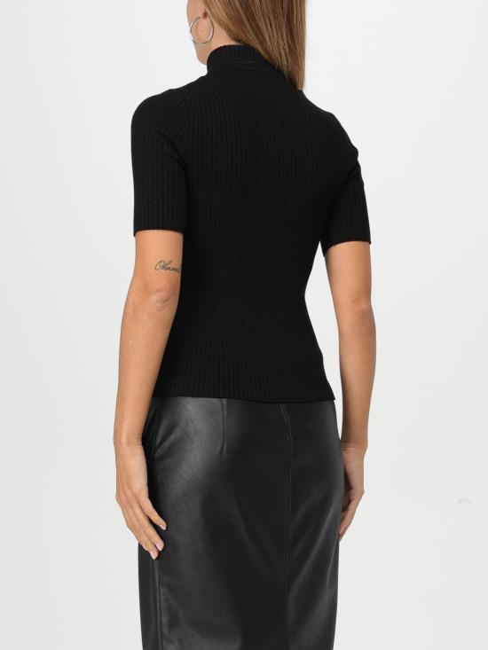 25FW 쿠레쥬 리에디션 니트 탑 숏슬리브 PERMPU026FI0001 9999 Black - COURREGES