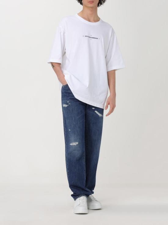 25FW 돌체앤가바나 반팔 티셔츠 G8PB8TG7K4W W0800 White - DOLCE & GABBANA