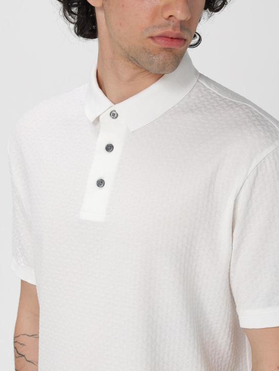 25FW 엠포리오 아르마니 폴로 티셔츠 EM001295AF10762 F0086 White - EMPORIO ARMANI