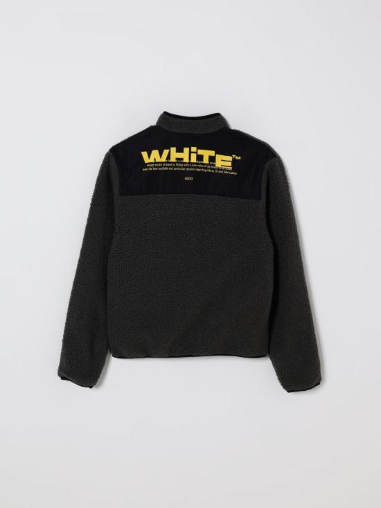 25FW [키즈] 오프화이트 캐주얼 자켓 OBEA023F25FAB001 0718 Grey - OFF WHITE