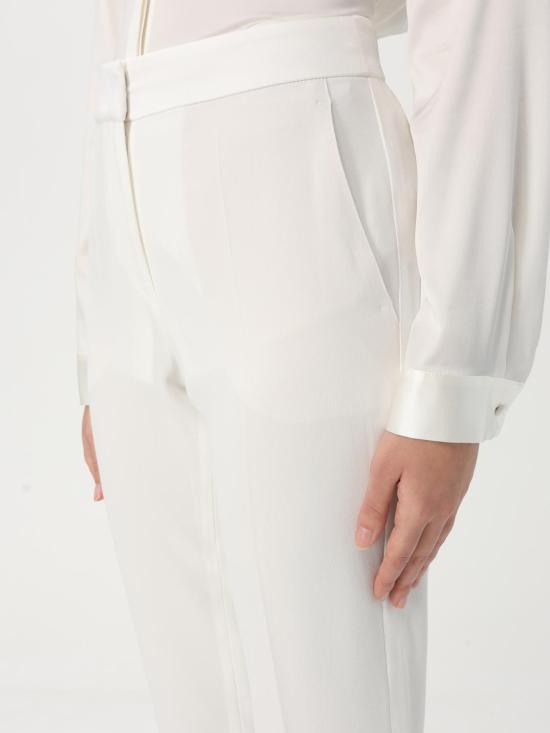 25FW 엠포리오 아르마니 스트레이트 팬츠 EW001591TE10419 U0006 White - EMPORIO ARMANI