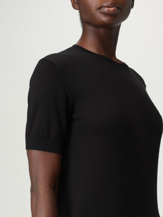 25FW 생로랑 울 티셔츠 스웨터 841336Y76TC 1000 Black - SAINT LAURENT