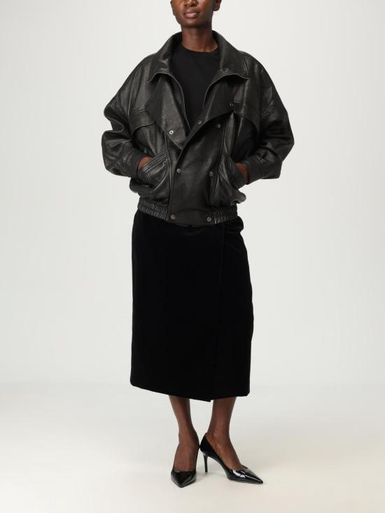 25FW 생로랑 울 티셔츠 스웨터 841336Y76TC 1000 Black - SAINT LAURENT