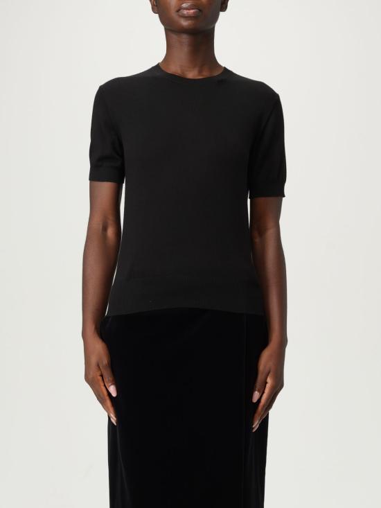 25FW 생로랑 울 티셔츠 스웨터 841336Y76TC 1000 Black