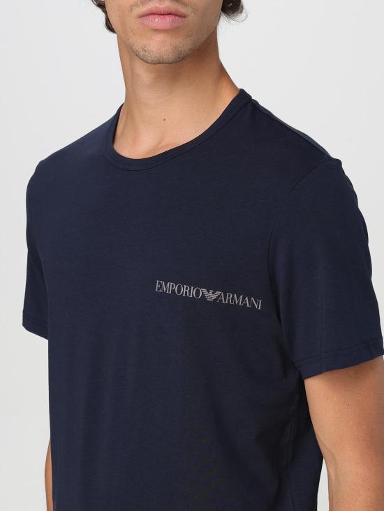 25FW 엠포리오 아르마니 반팔 티셔츠 EM000391AF10779 MB143 Blue - EMPORIO ARMANI