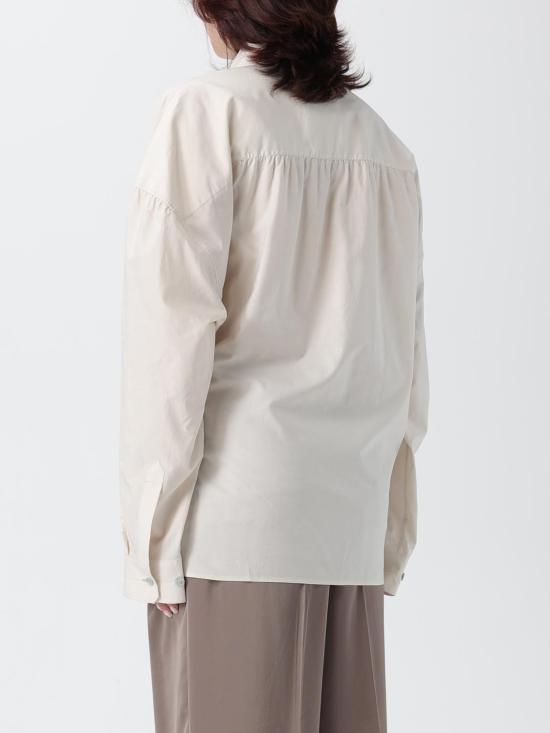 25FW 르메르 스트레이트 칼라 트위스트 셔츠 SH1141LF1500 WH048 Cream - LEMAIRE