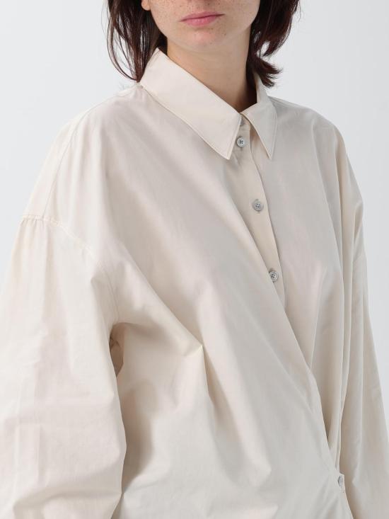 25FW 르메르 스트레이트 칼라 트위스트 셔츠 SH1141LF1500 WH048 Cream - LEMAIRE