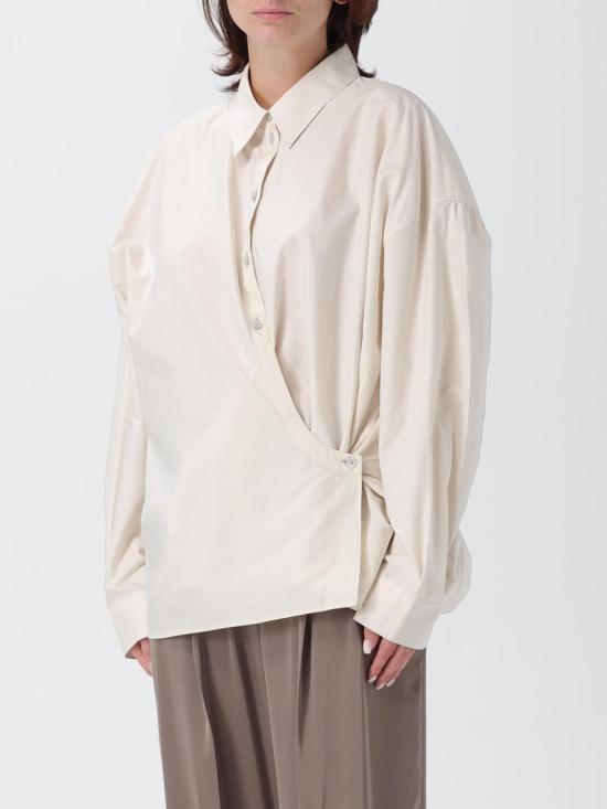 25FW 르메르 스트레이트 칼라 트위스트 셔츠 SH1141LF1500 WH048 Cream - LEMAIRE