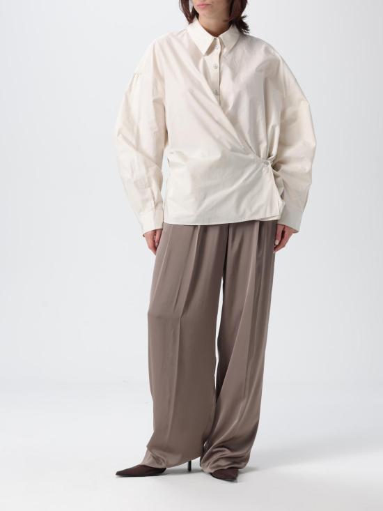 25FW 르메르 스트레이트 칼라 트위스트 셔츠 SH1141LF1500 WH048 Cream - LEMAIRE