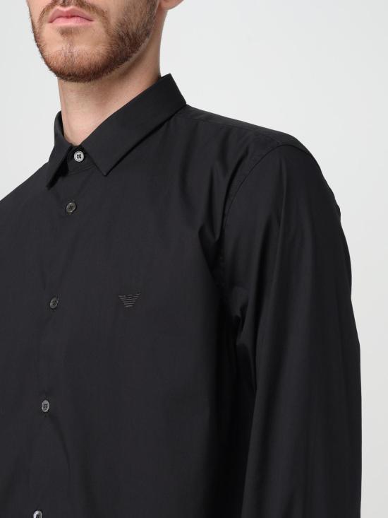 25FW 엠포리오 아르마니 긴팔 셔츠 8N1C091NI9Z 0999 Black - EMPORIO ARMANI