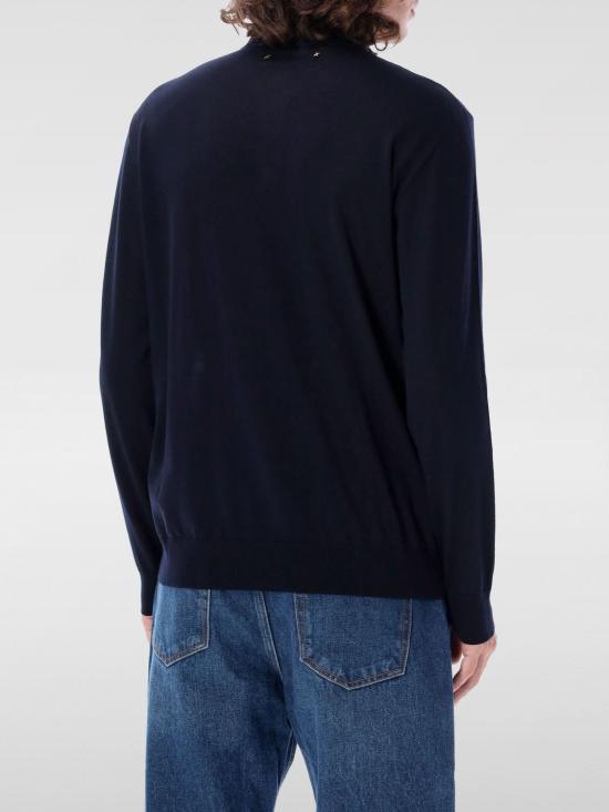 25FW 골든구스 메리노 울 롱 슬리브 폴로 셔츠 GMP01353P00104150501 Blue - GOLDEN GOOSE